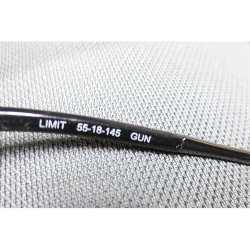 Denali Limit Eyeglasses Gunmetal Rectangular Semi-Rimless Frames 55-18-145 GUN